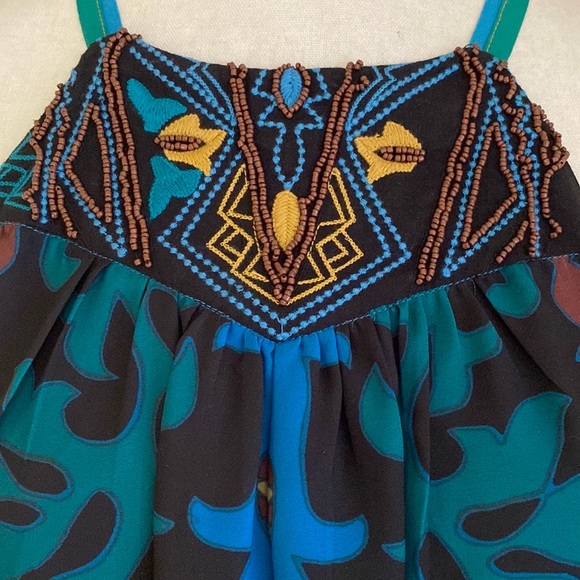 Anthropologie One September Del Mar Beaded Halter Tie Neck Bow Slip Dress - XS - Picture 5 of 14